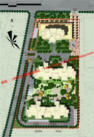 NO01197小区规划方案设计图含cad总平图设计彩色平面图