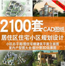 T32 居住区住宅规划设计户型图建筑平面立面CAD设计方案图...