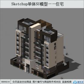 SK00216多层住宅su模型