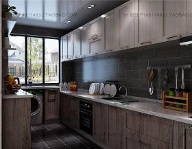 现代厨房橱柜餐具3D模型