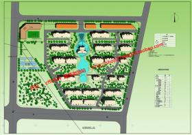 NO00047小区居住区规划建筑方案设计原创cad图纸效果图文本