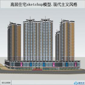 SU12459住宅，现代主义风格，30层
