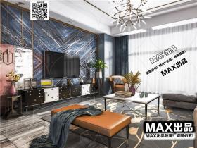 现代客厅3Dmax模型 (119)