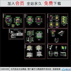 CAD04300农居房建筑施工图CAD