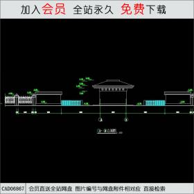 中式仿古大门CAD