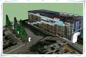 TU00917蓬皮杜艺术中心 su模型+CAD+AI 国家文化Centre Pompidou