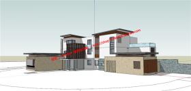 NO00015别墅课程设计现代风格建筑方案设计su模型+cad图纸