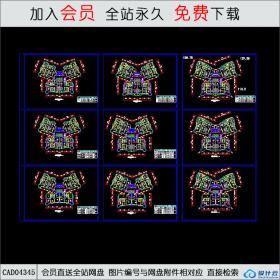CAD04345河南某小区高层户型图CAD