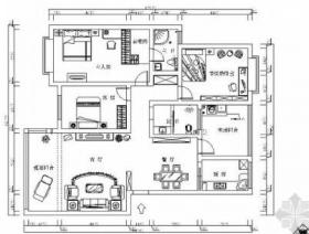 某住宅三居室内装修图