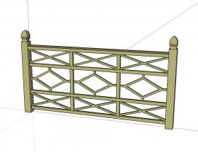 栏杆围栏SU模型 (36)