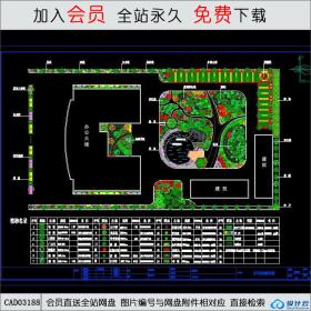 办公大楼庭院绿化设计CAD