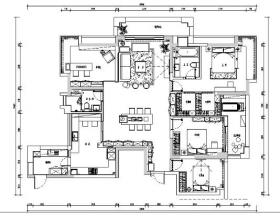 [杭州]现代简约精品三居室装修设计施工图（含实景图）