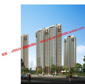 NO00649居住区规划住宅小区建筑cad图纸su模型3dmax效果图