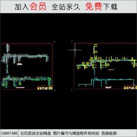 某棉纺厂室外综合管架图 CAD