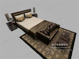 中式模床3Dmax模型 (12)