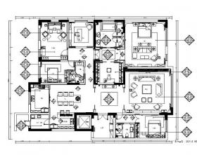 新作！整套简约风格样板房CAD施工图（含高清效果图）