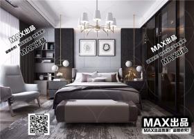 现代卧室3Dmax模型 (4)