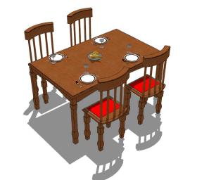 餐桌SU模型第一季 (4)
