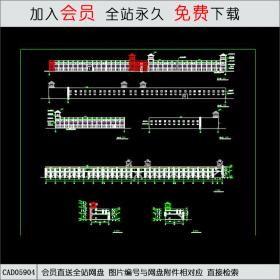 商业步行街施工图CAD