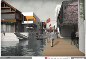 WB00056滨水风情商业街概念方案设计效果图规划图多图课程...