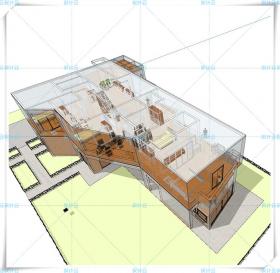 TU00913维埃拉卡斯特罗住宅 su模型+CAD 西扎 Alves Costa 迪卡斯...