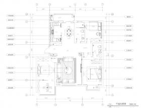 三居室私人住宅室内装修施工图+效果图