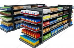 现代零食超市货架组合3D模型ID：363405