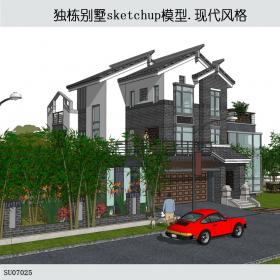 SU07025别墅，独栋，现代主义风格，3层