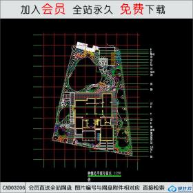 庭院，会所庭院种植绿化设计CAD