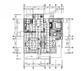 [北京]全套现代简约别墅设计CAD施工图（含效果图）