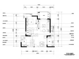 两居室私人住宅室内装修施工图+效果图