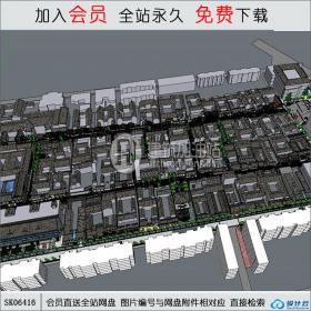 SK06416小区规划 古建风格 su模型