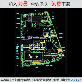 欧式会所庭院设计CAD