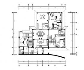 [河南]托斯卡纳风格别墅设计CAD施工图（含效果图）