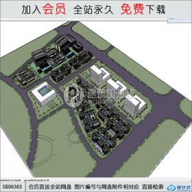 SK06383小区规划 新中式风格 su模型