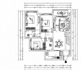 精品现代风格两层复式别墅室内装修施工图（含效果）