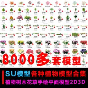 T1265手绘植物平面植物艺术植物花瓶花艺竹林月季芭蕉草图...
