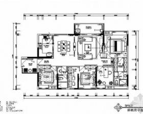 [湖南]高档欧式四居室室内装修施工图（含高清效果图）