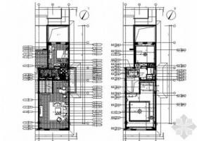 [福建]现代简约风格两层小别墅装修室内设计施工图（含方...
