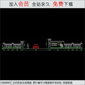 现代风格大门CAD