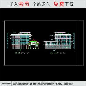 仿古建筑建筑方案图CAD