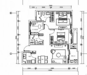 [浙江]现代风格三居室室内装修施工图（含实景效果图）