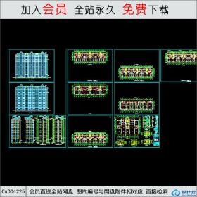CAD04225断肢剪力墙小高层住宅建施图CAD