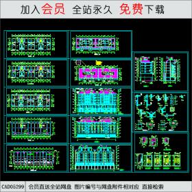 6层砖混结构商住楼设计CAD