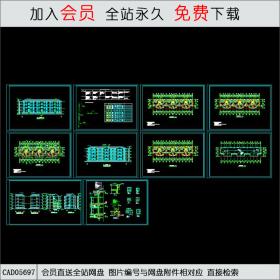 CAD05697部队多层宿舍楼平立面图.dwgCAD