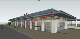 NO00095火车站运输中心客运集散地点设计含su模型cad图纸