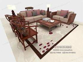 中式风格沙发组合3Dmax模型 (34)