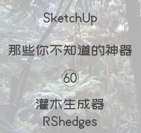 第60期-一键灌木生成器【Sketchup 黑科技】