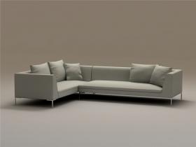 单个现代简约沙发3Dmax模型 (7)