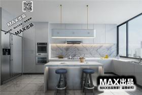 现代厨房3Dmax模型 (5)